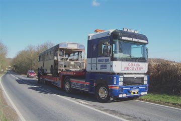 AEC Swift, BPH 106H, on transporter &copy; P.Fletcher