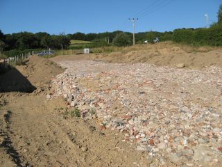 Roadway constuction &copy; J.Wilkins